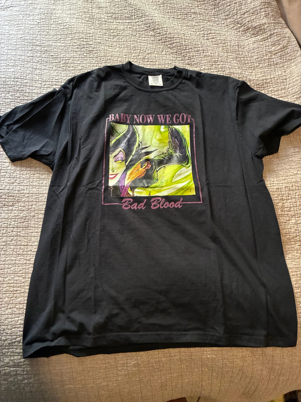 Comfort Colors Black Disney sleeping beauty, maleficent Tee